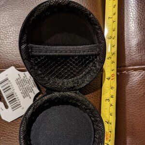 New Black Earbuds Case with Zipper "On the Go" It has a pocket inside